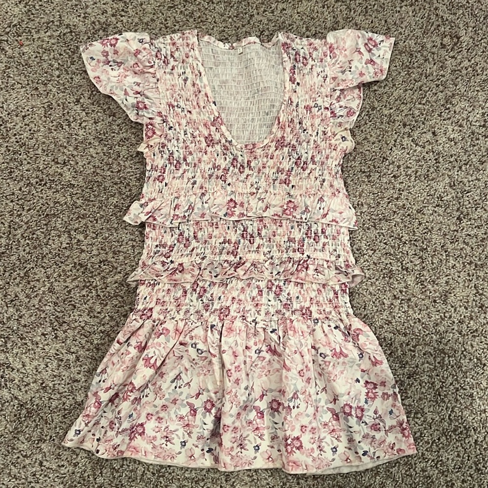 Ruched flower dress- Size S